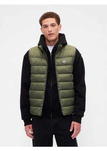 Erkek Yeşil Relaxed Coldcontrol Şişme Yelek