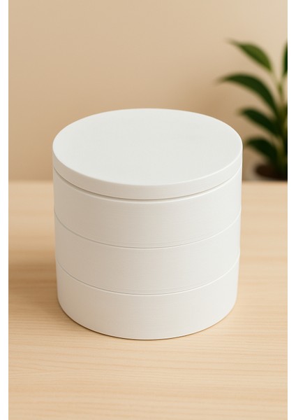 3 Katlı Döner Bölmeli Modern Çerezlik