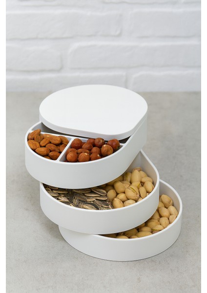 3 Katlı Döner Bölmeli Modern Çerezlik modelleri