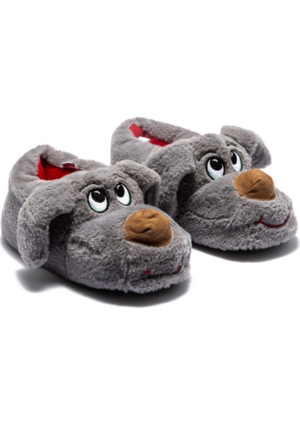 Karamel Erkek Hayvanlı Panduf Gri 41/46