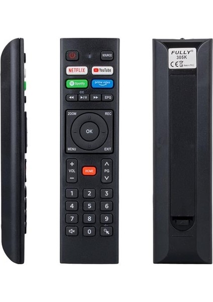 Telenova Netflıx - Youtube - Spotify - Prime Video Tuşlu Ses Komutsuz LCD LED Tv Kumanda