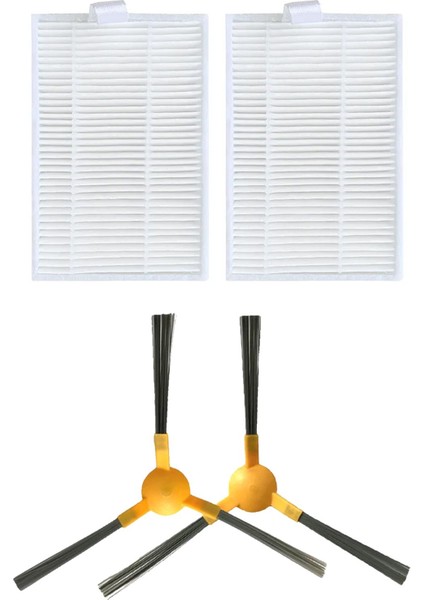 Liectroux C30B Uyumlu 2 Adet Hepa 2 Adet Yan Fırça Takımı 4'lü