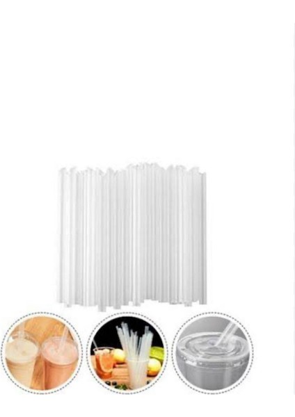 Bubble Tea Pipet 50'li Jelatinli Kalın Pipet Plastik Kalın Pipet fiyatları