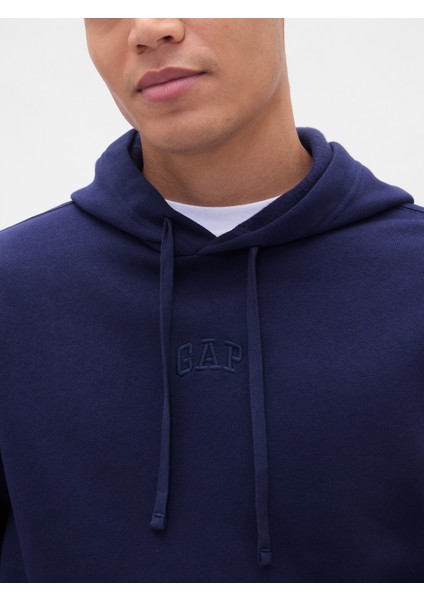 Erkek Lacivert Relaxed Gap Mini-Logo Sweatshirt modelleri