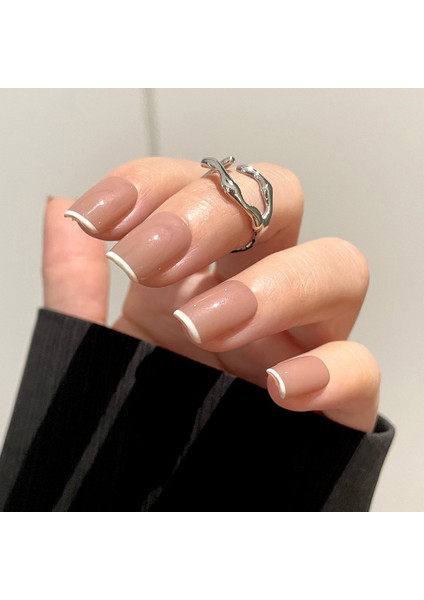 10'lu Ten Rengi Kısa Balerin TT0944 Tekrar Kullanılabilir El Yapımı Protez Takma Tırnak - Ten Rengi-S indirimleri