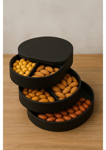 3 Katlı Döner Bölmeli Modern Çerezlik modelleri