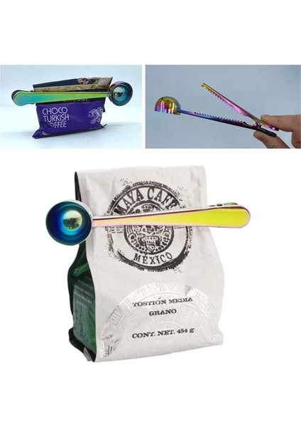 Mandallı Kahve Ölçü Kaşığı Renkli Çok Fonksiyonlu Paslanmaz Çelik Kaşık (4915) fırsatları