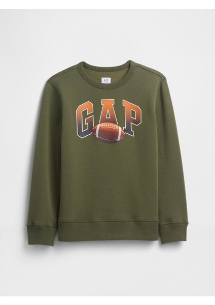 Erkek Çocuk Yeşil Gap Logo Sweatshirt