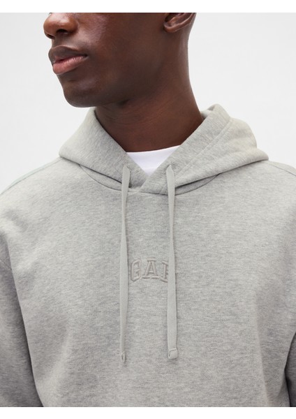 Erkek Gri Relaxed Gap Mini-Logo Sweatshirt modelleri