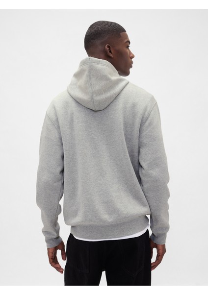 Erkek Gri Relaxed Gap Mini-Logo Sweatshirt fırsatları