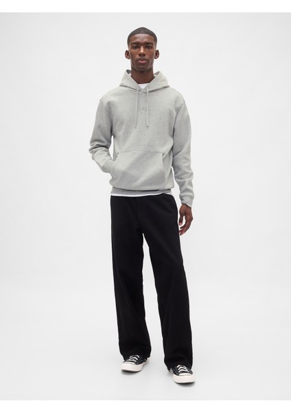 Erkek Gri Relaxed Gap Mini-Logo Sweatshirt indirimleri