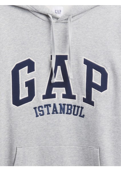 Erkek Gri Relaxed Gap Logo Sweatshirt modelleri