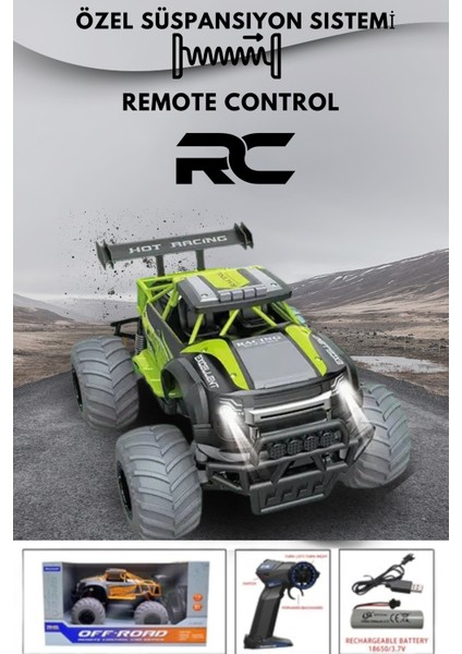 Uzaktan Kumandalı Araba Rc Off Road Işıklı Full Fonksiyon 2.4 Ghz Şarjlı 1:14 Storm / Rüzgarlıklı fiyatları