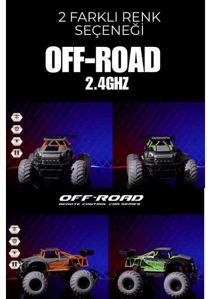 Uzaktan Kumandalı Araba Rc Off Road Işıklı Full Fonksiyon 2.4 Ghz Şarjlı 1:14 Storm / Rüzgarlıklı fırsatları