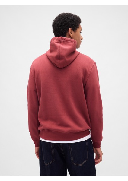 Erkek Kırmızı Relaxed Gap Mini-Logo Sweatshirt fırsatları