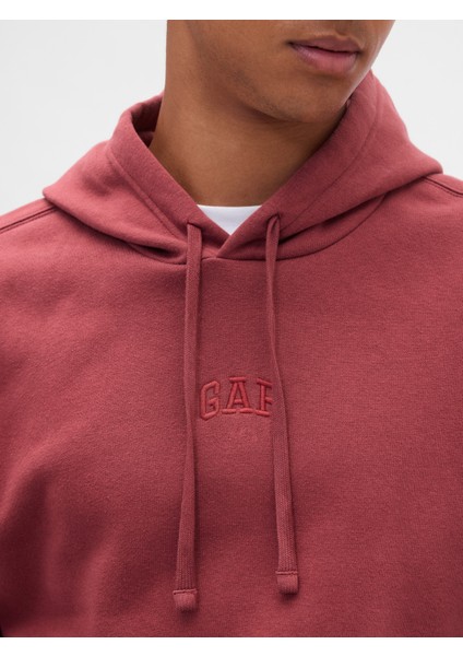 Erkek Kırmızı Relaxed Gap Mini-Logo Sweatshirt modelleri