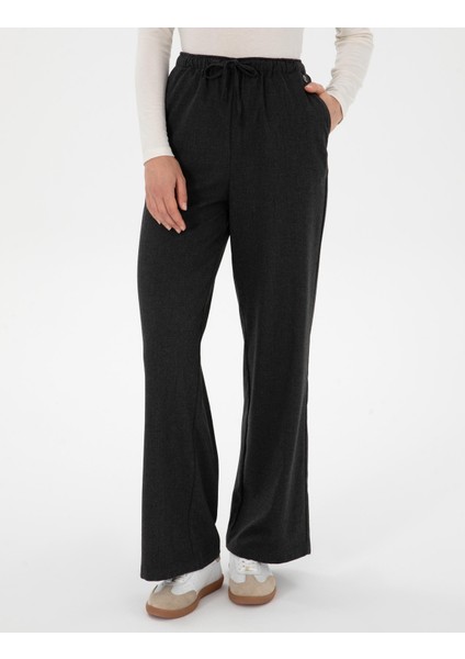 Kadın Antrasit Loose Fit Kanvas Pantolon 50313262-VR006 fiyatları