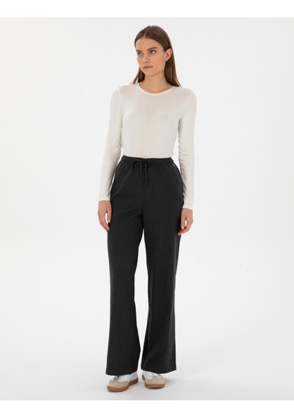 Kadın Antrasit Loose Fit Kanvas Pantolon 50313262-VR006 modelleri