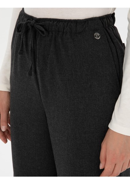 Kadın Antrasit Loose Fit Kanvas Pantolon 50313262-VR006 indirimleri