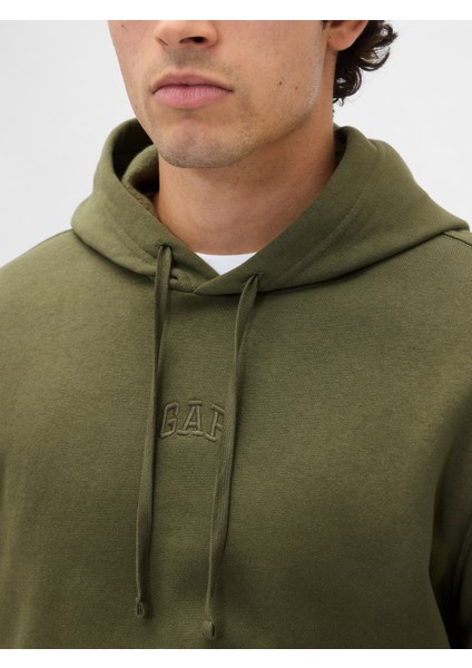 Erkek Yeşil Relaxed Gap Mini-Logo Sweatshirt modelleri