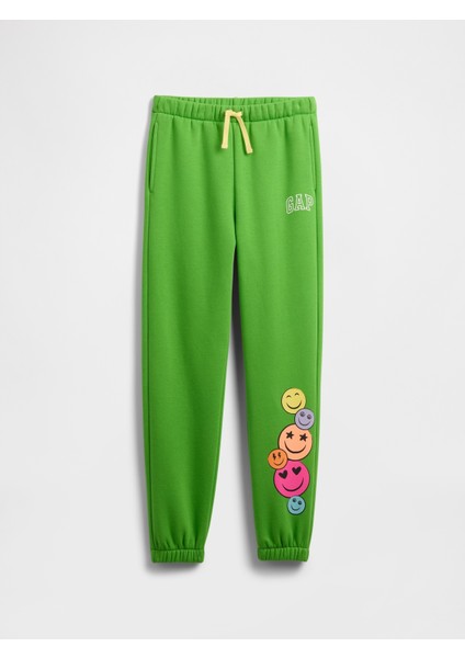 Kız Çocuk Yeşil Gap Logo Eşofman Altı