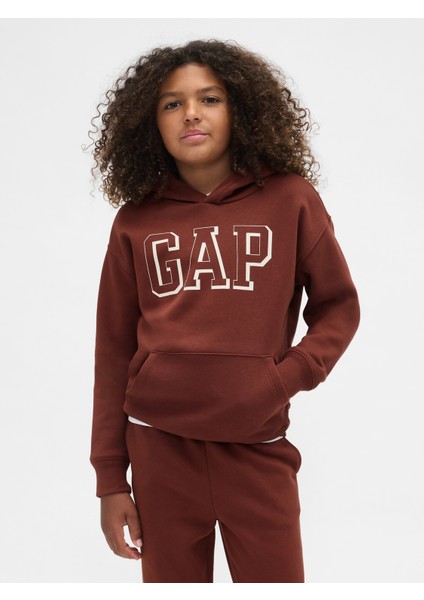 Erkek Çocuk Bordo Relaxed Gap Logo Sweatshirt