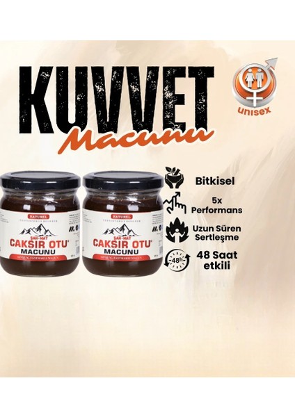 Çakşır Otlu Natural Testeron Booster Macun 240 gr x 2 Adet Sertıestırıcı , Geclktırıcı, Performans Arttırıcı