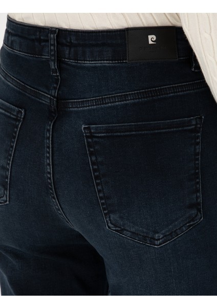 Kadın Koyu Mavi Straight Fit Jean Pantolon 50308408-VR032