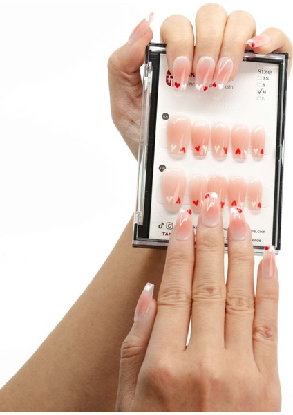 TT0932 - Spes Umudu - 10'lu Tekrar Kullanılabilir El Yapımı Protez Takma Tırnak