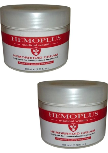Hemoplus Hem.oroid Yanme ve Sızı Giderici Masaj Bakım Kremi 100 ml 2 Adet