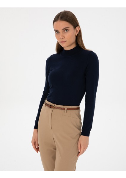 Kadın Lacivert Slim Fit Basic Kazak 50315768-VR033 modelleri