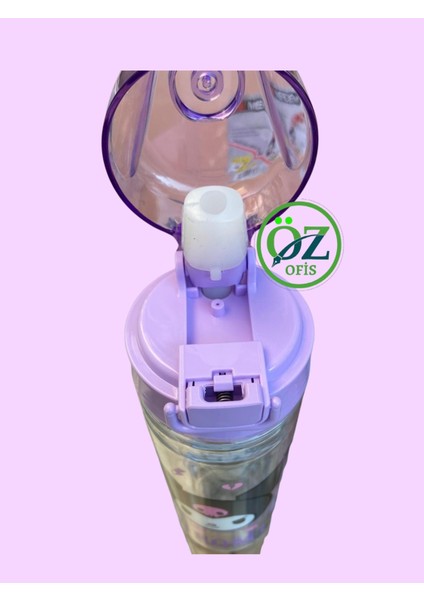 Lisanslı Kuromi Tritan Matara 500 ml ve 2 Katlı Beslenme Kabı Yemek 2'li Set modelleri