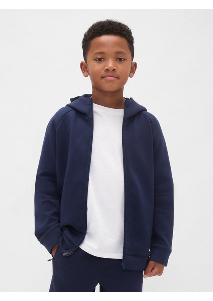 Erkek Çocuk Lacivert Gapfit Tech Hızlı Kuruyan Fermuarlı Sweatshirt