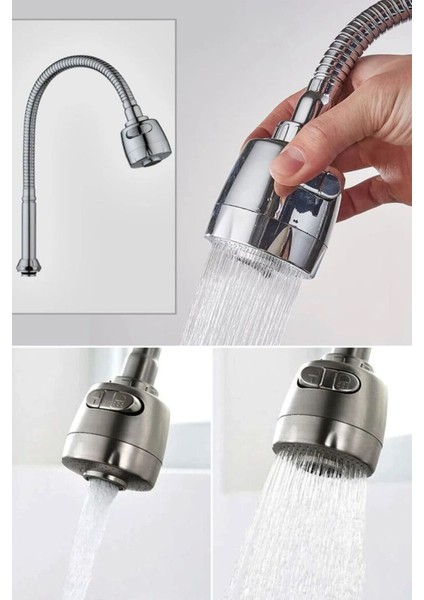 Oynar Baslıklı Spiralli Mutfak Lavabo Başlığı Tazyikli Su Tasarruflu Krom Kubar fiyatları