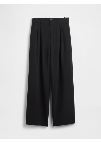 Kadın Siyah 365 High Rise Pileli Pantolon modelleri