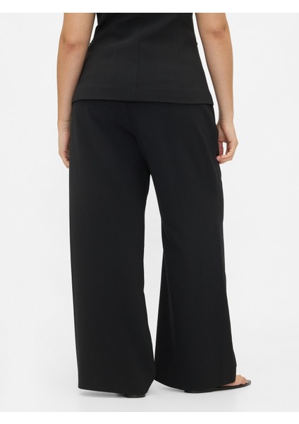 Kadın Siyah 365 High Rise Pileli Pantolon fırsatları