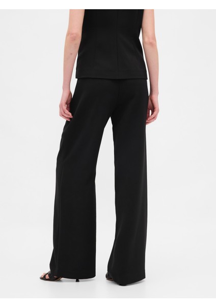 Kadın Siyah 365 High Rise Pileli Pantolon