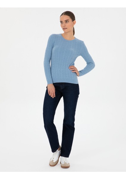 Kadın Lacivert Straight Fit Jean Pantolon 50318007-VR033 modelleri