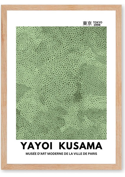 Su Yeşili Dokulu Noktalar - Yayoi Kusama - Art Collection - Çerçevesiz fiyatları