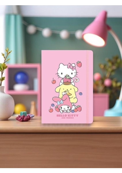 Lisanslı Hello Kitty And Friends 80 Yaprak A5 Defter - Pembe fırsatları