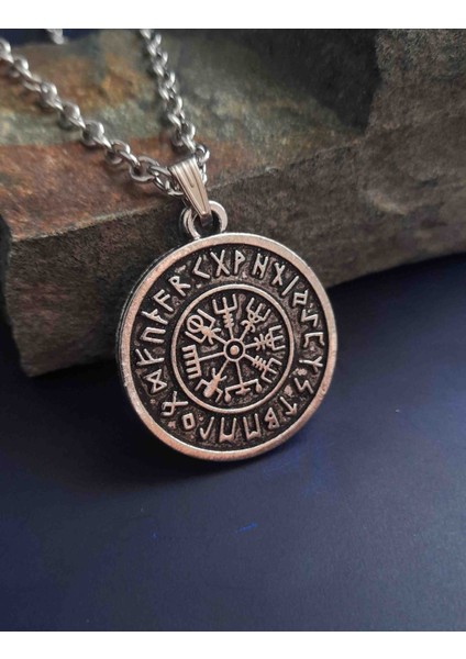 Erkek Kolye Vegvisir Pusula Tasarım Kolye modelleri