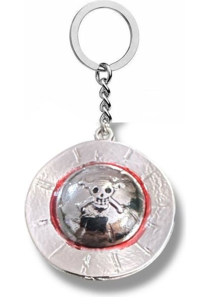 One Piece Luffy Saman Şapka Anahtarlık | Anime Temalı Unisex Aksesuar