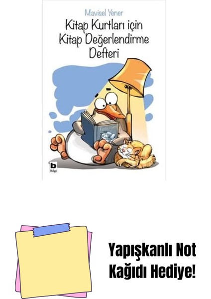 Kitap Kurtları Için Kitap Değerlendirme Defteri + Yapışkanlı Not Kağıdı