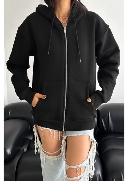 Unisex Fermuarlı Kapüşonlu Sweatshirt – Günlük Sokak Stili fiyatları