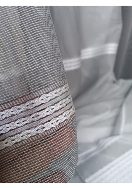 Şerit Desenli Panama Keteni - Gri - Pileli Dikim 1x2,5 Pile - G7874 fiyatları