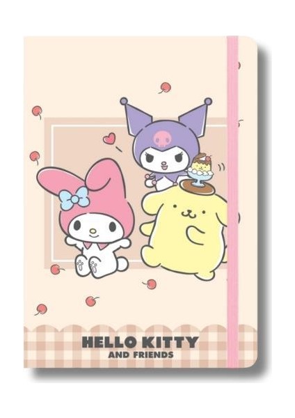Lisanslı Kuromi Hello Kitty And Friends 80 Yaprak A5 Defter - Krem modelleri