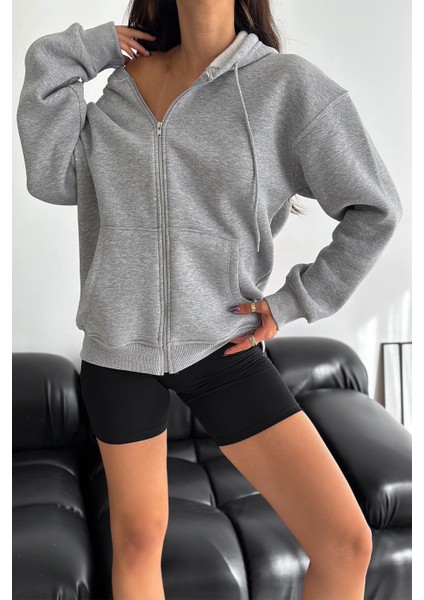 Unisex Fermuarlı Kapüşonlu Sweatshirt – Günlük Sokak Stili modelleri