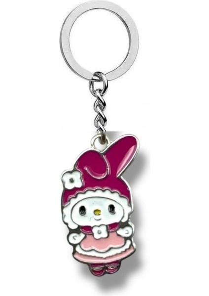 Pembe Elbiseli My Melody Figürlü Anahtarlık – Kawaii Sanrio Aksesuar