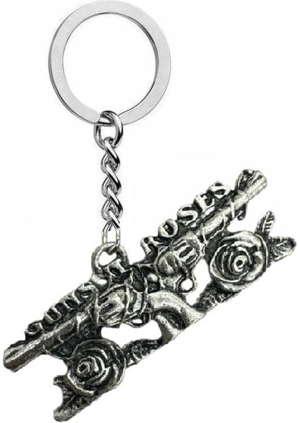 Guns N' Roses Red Rose Metal Anahtarlık – Rock Tarzı Çanta ve Anahtar Aksesuarı