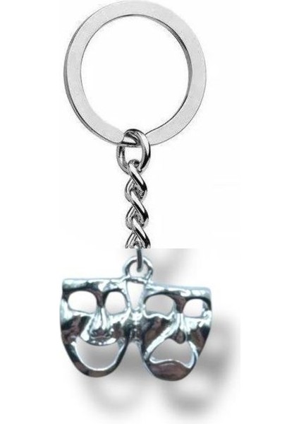 Tiyatro Simgesi (Drama Maskeleri) Unisex Anahtarlık –sanat ve Sahne Ruhu